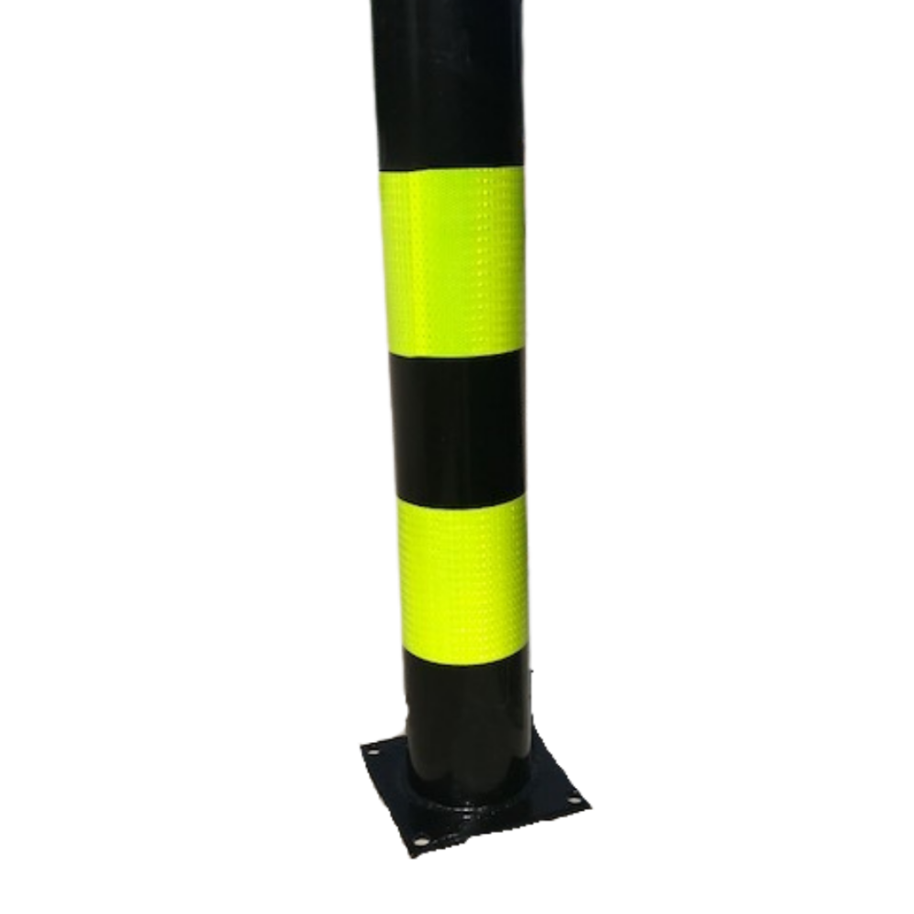 street bollards with Reflective Yellow Band